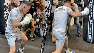 GEORGE KAMBOSOS JR RIB BREAKING HOOKS INTO HEAVY BAG  FIRST LOOK TRAINING FOR DEVIN HANEY [upl. by Saihttam]