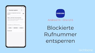 Blockierte Rufnummer entsperren  Samsung Android 14  One UI 6 [upl. by Birk]