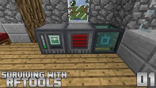 Surviving With RFTools  E01  Getting Started [upl. by Eitten]