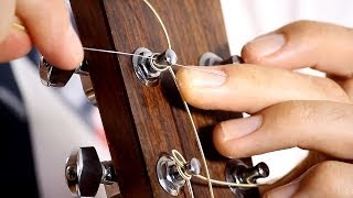 How to Change your Guitar Strings  Acoustic Guitar Maintenance [upl. by Alrrats868]