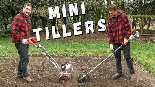 Mini Tillers Are they the same Are they Good Stihl  Mantis  EGO  EuroSystems [upl. by Naynek784]