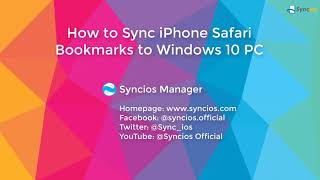 How to Sync iPhoneiPadiPod Safari Bookmarks to ChromeFireFoxOpera Browsers on Windows PC [upl. by Stephani]