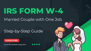 How to Fill Out Form W4 for Married Couple with One Job [upl. by Amikahs]