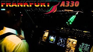 Night Takeoff COCKPIT AIRBUS A330 from Frankfurt [upl. by Qahsi]