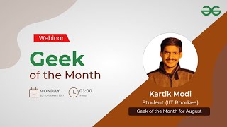 Live webinar with Geek of the Month [upl. by Kano831]