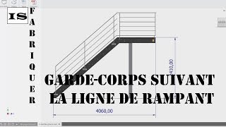 Comment fabriquer un gardecorps suivant le rampant dun escalier droit en métal de style industriel [upl. by Jacenta]