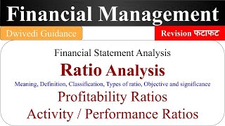 Ratio Analysis in hindi Profitability ratios Activity performance ratios financial management [upl. by Ahsilrak]