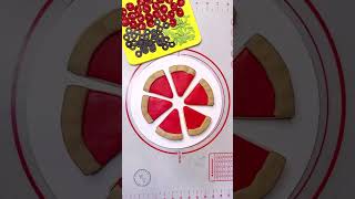 How to make custom cookies at home pizza cookie customcookies cookietutorial fondantdecoration [upl. by Naelcm]