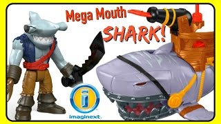 Imaginext Pirate Mega Mouth Shark Toy SHARK PIRATE amp CRAZY CHOMPING SHARK [upl. by Enirhtak]