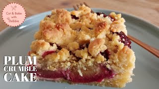 Plum Crumble Cake  PflaumenStreuselkuchen [upl. by Deerdre]