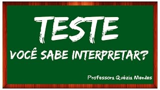 INTERPRETAÇÃO DE TEXTO  Quézia Mendes [upl. by Ligetti]