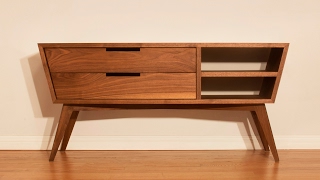 Designing and Building A Modern Credenza  Woodworking [upl. by Dahsraf670]