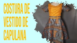 como fazer vestido de capulana [upl. by Drhcir]