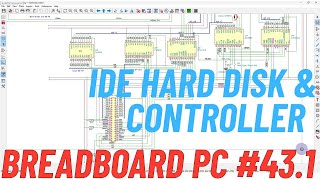 Breadboard 8088 PC 431 IDE Disk and Controller [upl. by Allimak]