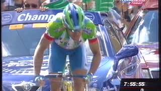 Tour de France 2000  stage 14 last 2km  Santiago Botero solo Marco Pantani attacks [upl. by Rust]