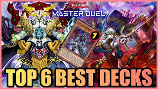 TOP 6 BEST DECKS in MASTER DUEL Post Banlist [upl. by Ihcelek]