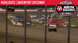 World of Outlaws Morton Buildings Late Models Davenoport Speedway July 28 2020  HIGHLIGHTS [upl. by Thomajan]