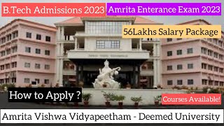 Amrita Engineering Entrance Exam 2023AEEE56Lakhs SalaryTop UniversityHow to ApplyCoachingTamil [upl. by Irakuy]