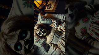 Doll turns into a ghost 👻 😺😨cat horrorstories annabelle cuteecats [upl. by Mukund]