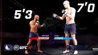 EA Sports UFC 4 Biggest Fighter vs Smallest Fighter flyweight vs heavyweight Epic Gameplay [upl. by Lily]