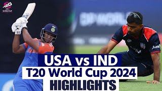 USA vs IND T20 World Cup 2024 Highlights United States vs India T20 World Cup Full Highlights [upl. by Sylvanus337]