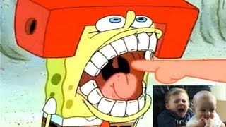 Spongebob Bit Patricks Finger Charlie Bit My Finger Spoof HD [upl. by Nnahs]