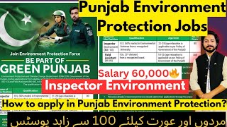 Punjab Environment Protection Jobs  Inspector in Punjab Environment  How to apply  CSSTROLOGY [upl. by Nwadal465]