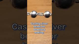 Sand casting silver beads [upl. by Killen]