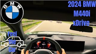 2024 BMW M440i xDrive Coupe 374 HP  POV Autobahn Drive [upl. by Esyak981]