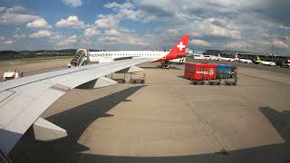 Helvetic Airways Embraer 190E2 powerful departure from Zurich with scenic Alps views I 4K60 [upl. by Alilahk]