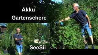 Akku Gartenschere Arbeitserleichterung und Gelenke schonen von SeeSii CS 300 Mein erstes Fazit [upl. by Masson]