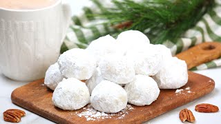 Holiday Snowball Cookies  Easy  Delicious Christmas Baking [upl. by Thordis]