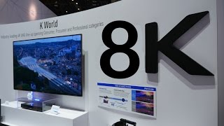 8K TVs CES 2015 85quot 98quot amp 110quot 8K TVs [upl. by Eulalie496]