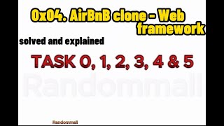 0x04 AirBnB clone  Web framework [upl. by Alexander]