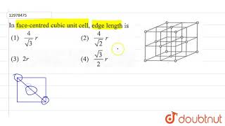 In face centered cubic unit cell edge length is [upl. by Aelanej]