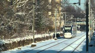 RandstadRail en NS in de Sneeuw in Zoetermeer [upl. by Eelanaj]