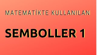 Matematiksel Semboller [upl. by Salohcim505]