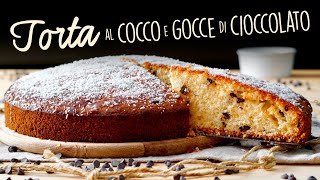 TORTA AL COCCO E GOCCE DI CIOCCOLATO  Ricetta Facile  BuonIdea [upl. by Bernadette583]