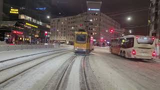 Helsingin raitiolinja 6 ArabiaEiranrantaArabiaKoskelan varikko Helsinki tramline 6 [upl. by Ecinnahs]