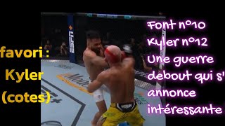 Rob Font vs Kyler Phillips  un combat captivant debout  mma ufc [upl. by Yemorej]