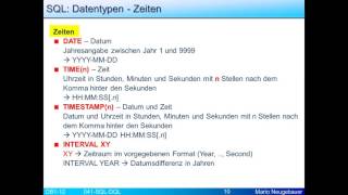 SQL Datentypen [upl. by Gratt]
