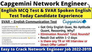 Capgemini Round 1 amp 2 Exam Result Out Next English MCQ Test amp SVAR Spoken English Test Preparation [upl. by Juliette]