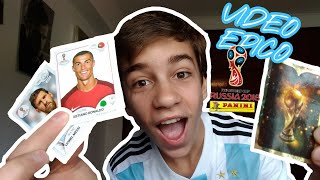 Me toca Messi Cristiano Ronaldo y La Copa en paquetes de figuritas  MUNDIAL 2018  Joaco syol [upl. by Aslehc]