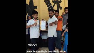 Karate Champion Vineel Guinness Nellore Martial Arts Team Master Prabhakar Reddy 91 9849465401 [upl. by Nyrac668]