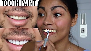 I tested VIRAL TOOTH WHITENING PAINT amp THIS HAPPENED  does tooth polish work 😳 [upl. by Ecidnac]