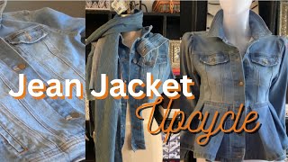 Jean Jacket Upcycle Refashion [upl. by Magocsi94]