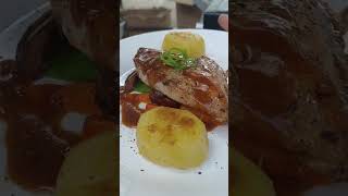 Roasted Chicken Breast with Carrots Mushroom Beans and Potato Fondant [upl. by Enitselec]