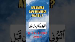 Bagaimana cara membaca ayat ini Q S Al Ahqaf ayat 4 carabaca alahqafayat4short [upl. by Rimaa41]