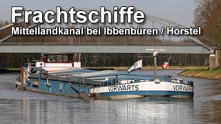 Frachtschiffe auf dem Mittellandkanal  Binnenschifffahrt  Ibbenbüren  Hörstel [upl. by Amabelle]