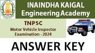 MOTOR VEHICLE ANSWER KEY WITH EXPLANATION பார்க்கலாம் வாங்க  MOTOR VEHICLE INSPECTOR ANSWER VIDEO [upl. by Woll460]